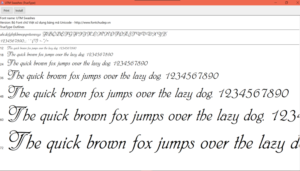 Font Smashes nhẹ nhàng dễ chịu.
