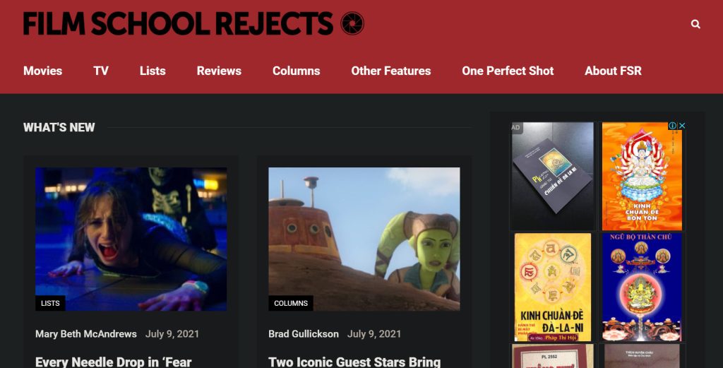 Top 10 trang web dành cho các nhà làm phim độc lập tham khảo 7 Film School Rejects