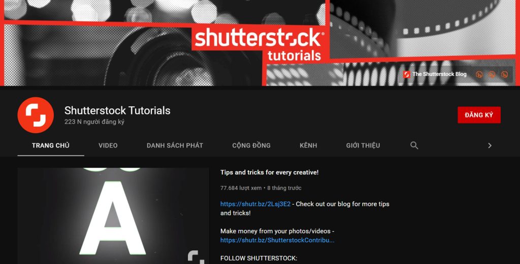 Top 10 trang web dành cho các nhà làm phim độc lập tham khảo 10 Shutterstock Blog + Shutterstock Tutorials