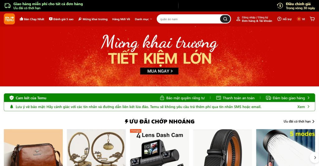 Temu có thực sự thay đổi cuộc chơi về thương mại điện tử ở Việt Nam? 3 Giao diện dễ sử dụng, thân thiện với người dùng